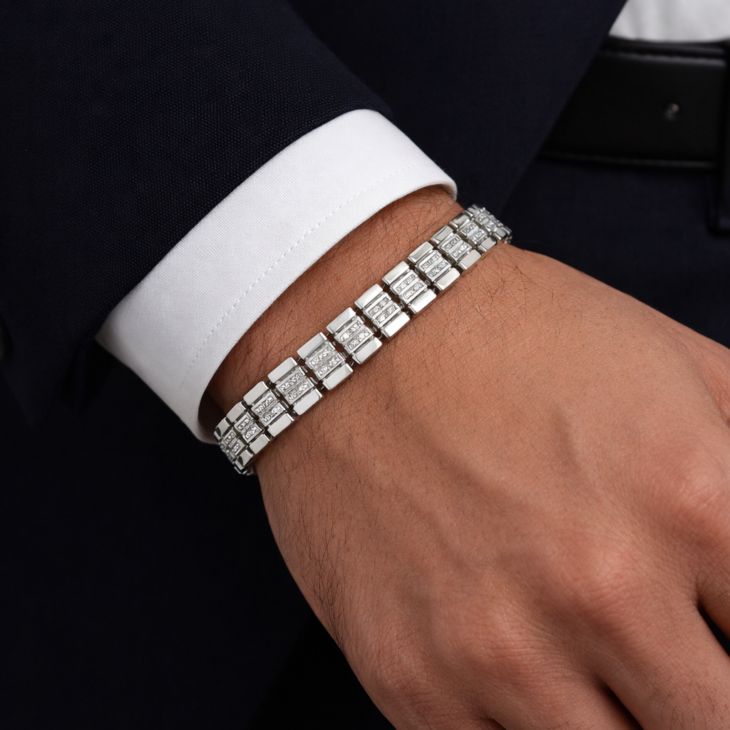 Atlas Link Silver Bracelet