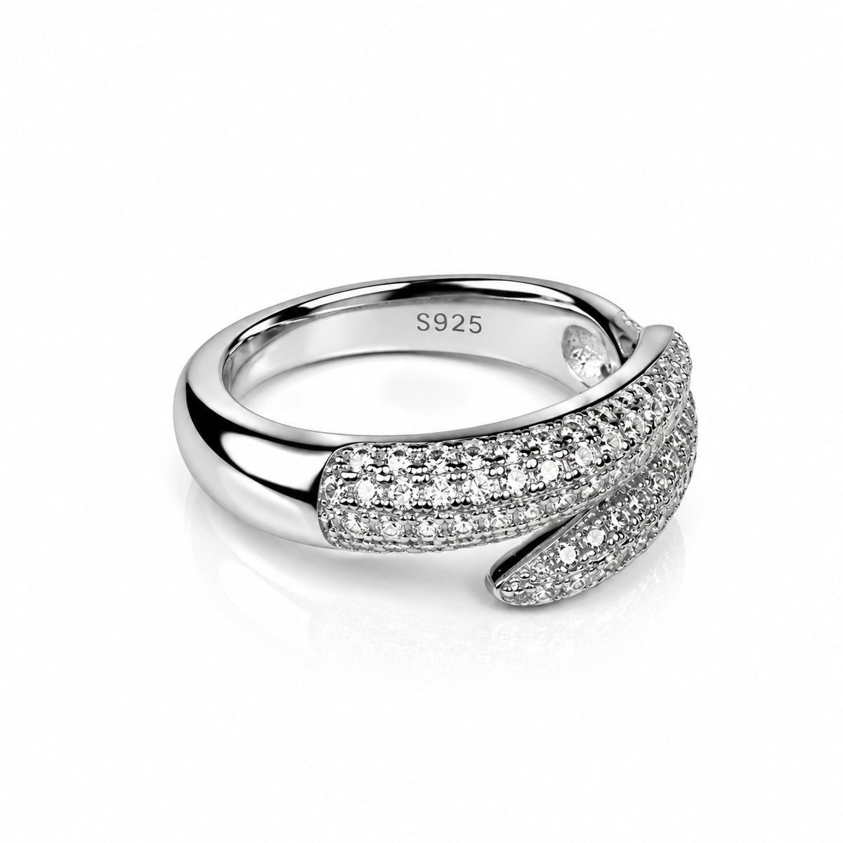 Pavé Bypass Wrap Ring