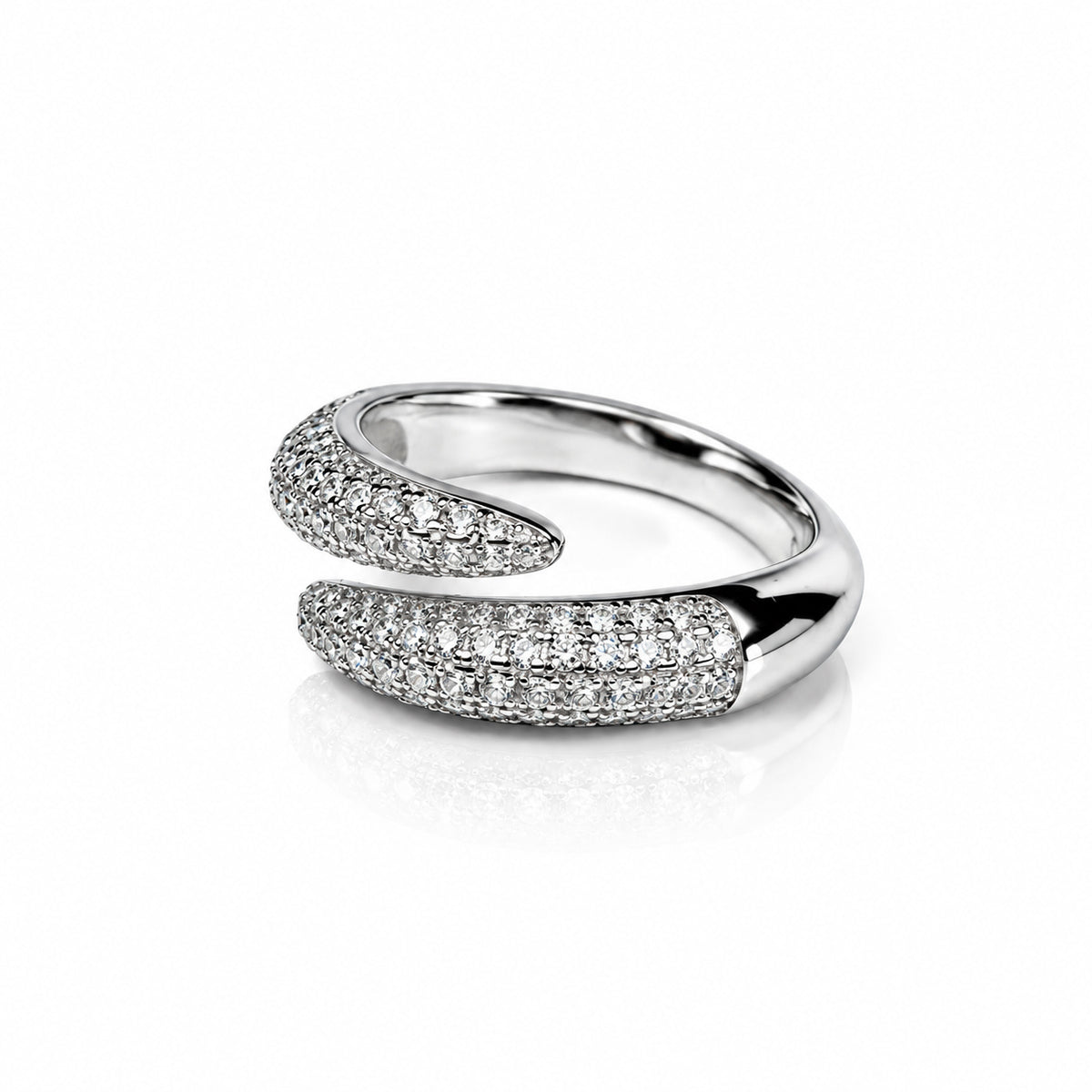 Pavé Bypass Wrap Ring