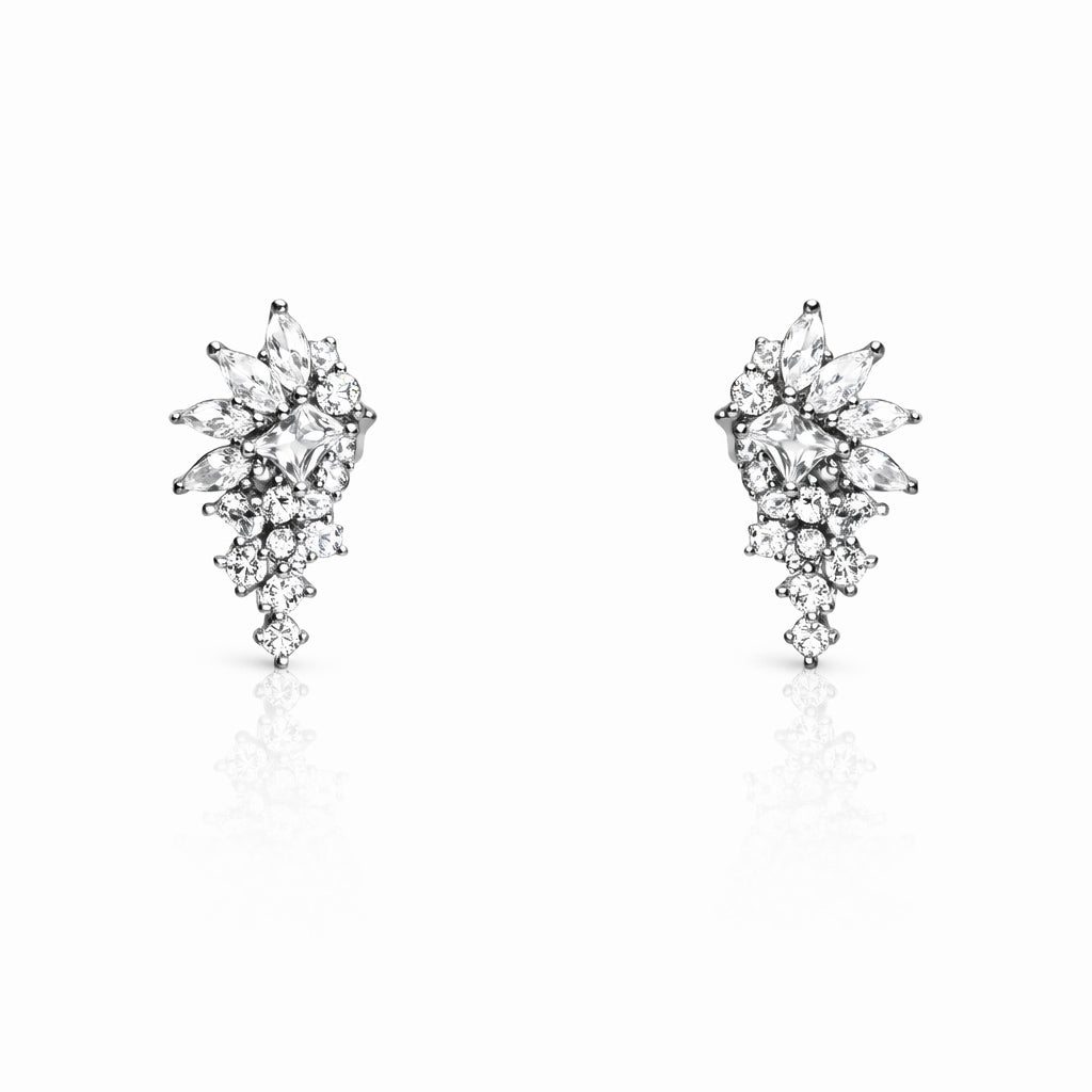 Floral Cascade Stud Earrings