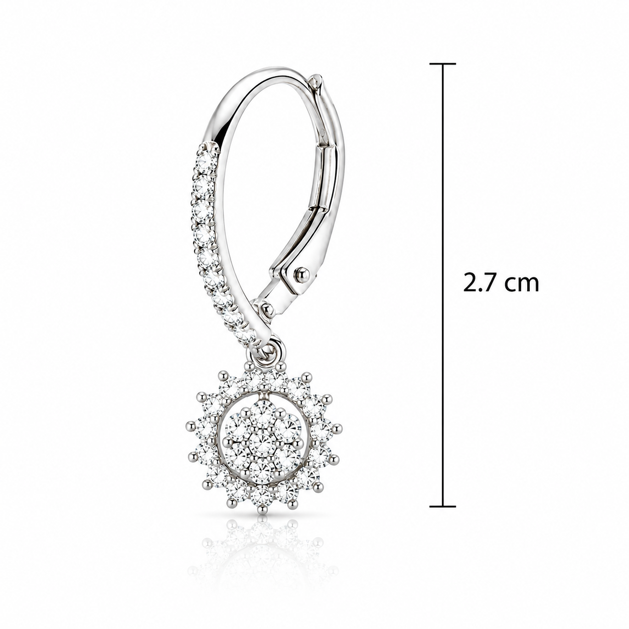 Floral Halo Drop Earrings