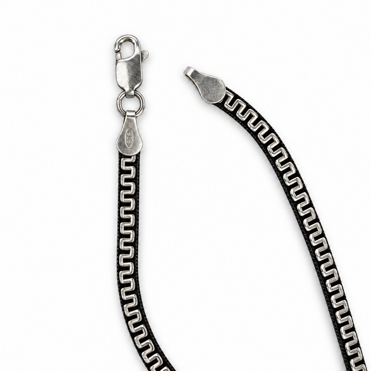 Greek Key Slim Flat Chain
