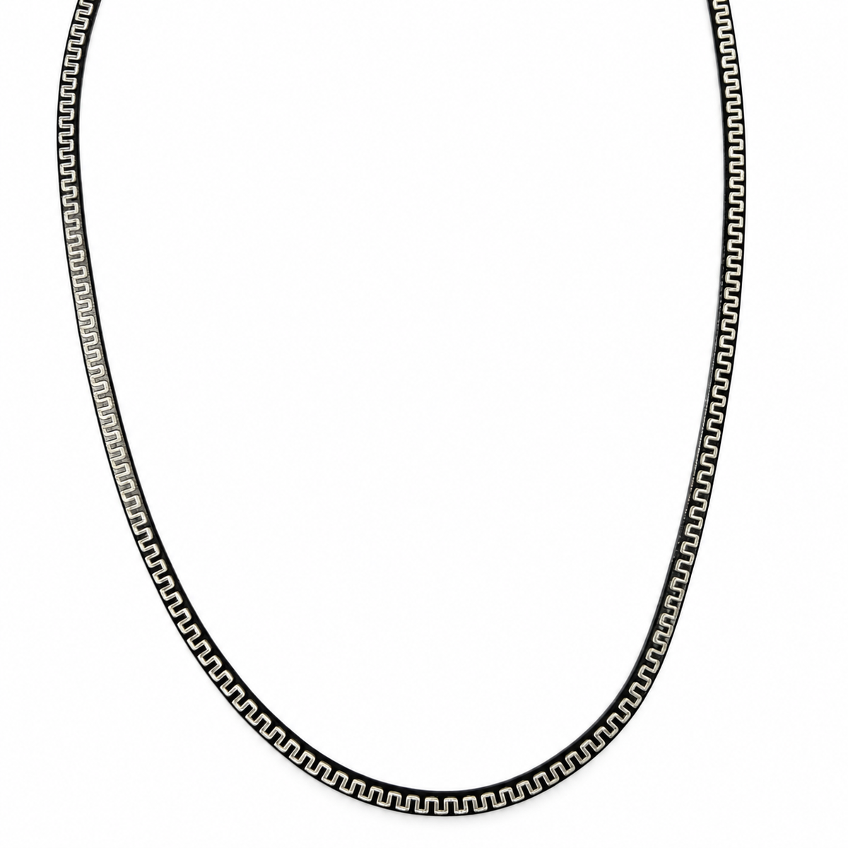 Greek Key Slim Flat Chain