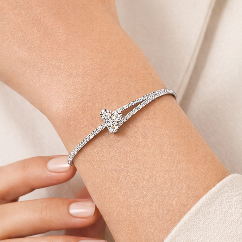 Open Cuff Silver Bracelet