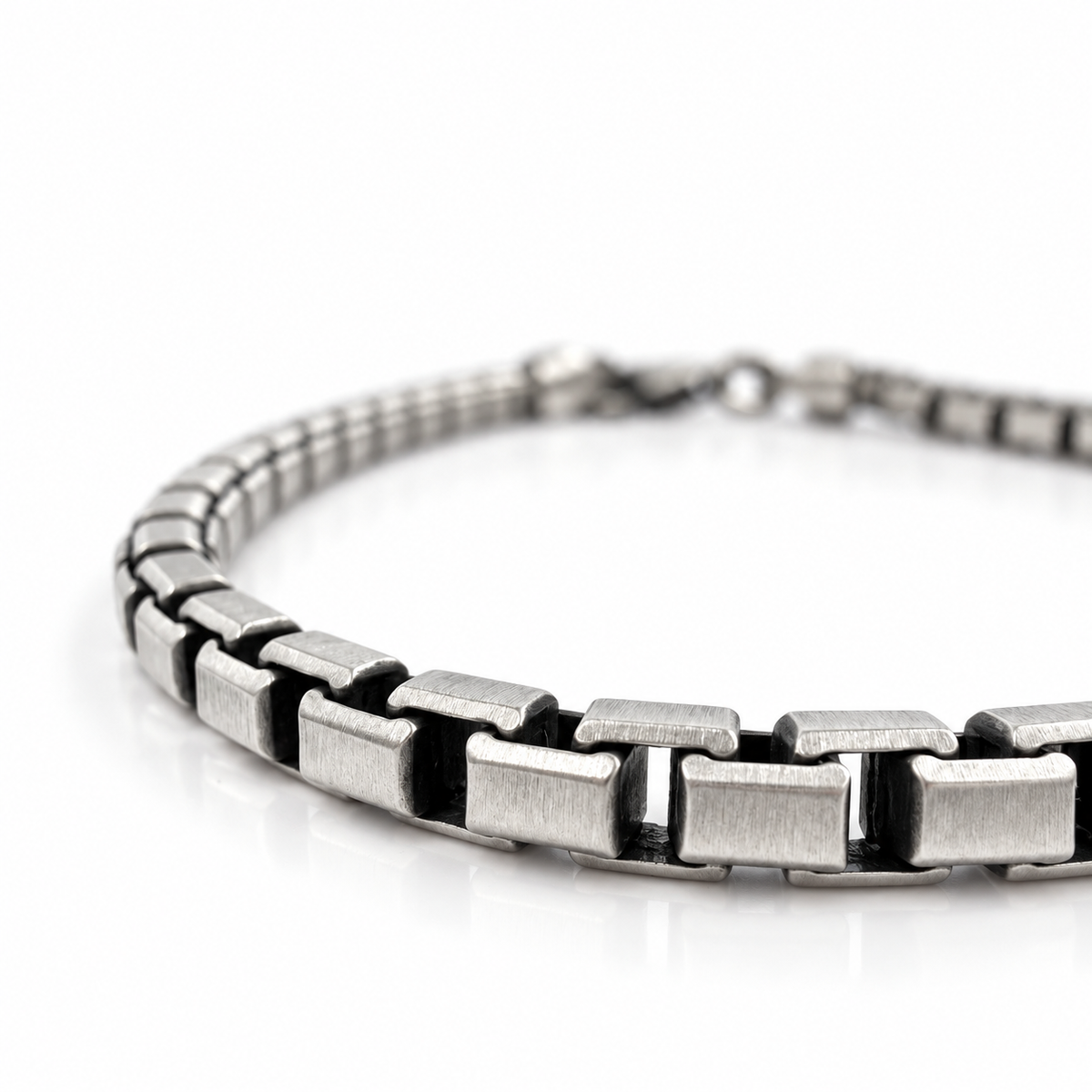 Oxidised Box Chain Bracelet