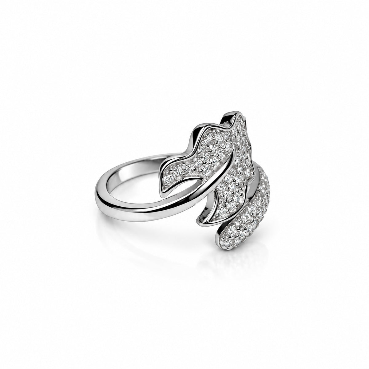 Pavé Leaf Wrap Ring