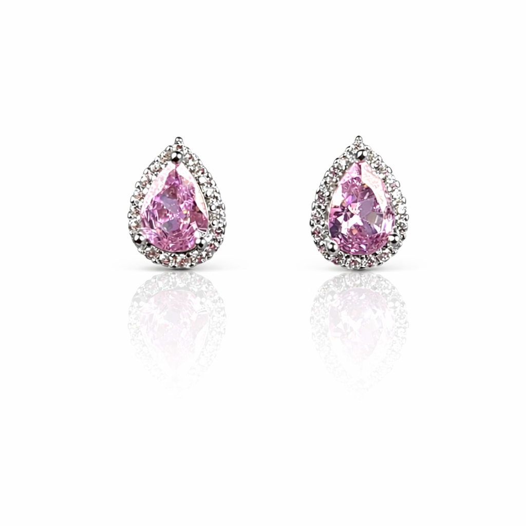 Pink Teardrop Pendant Set