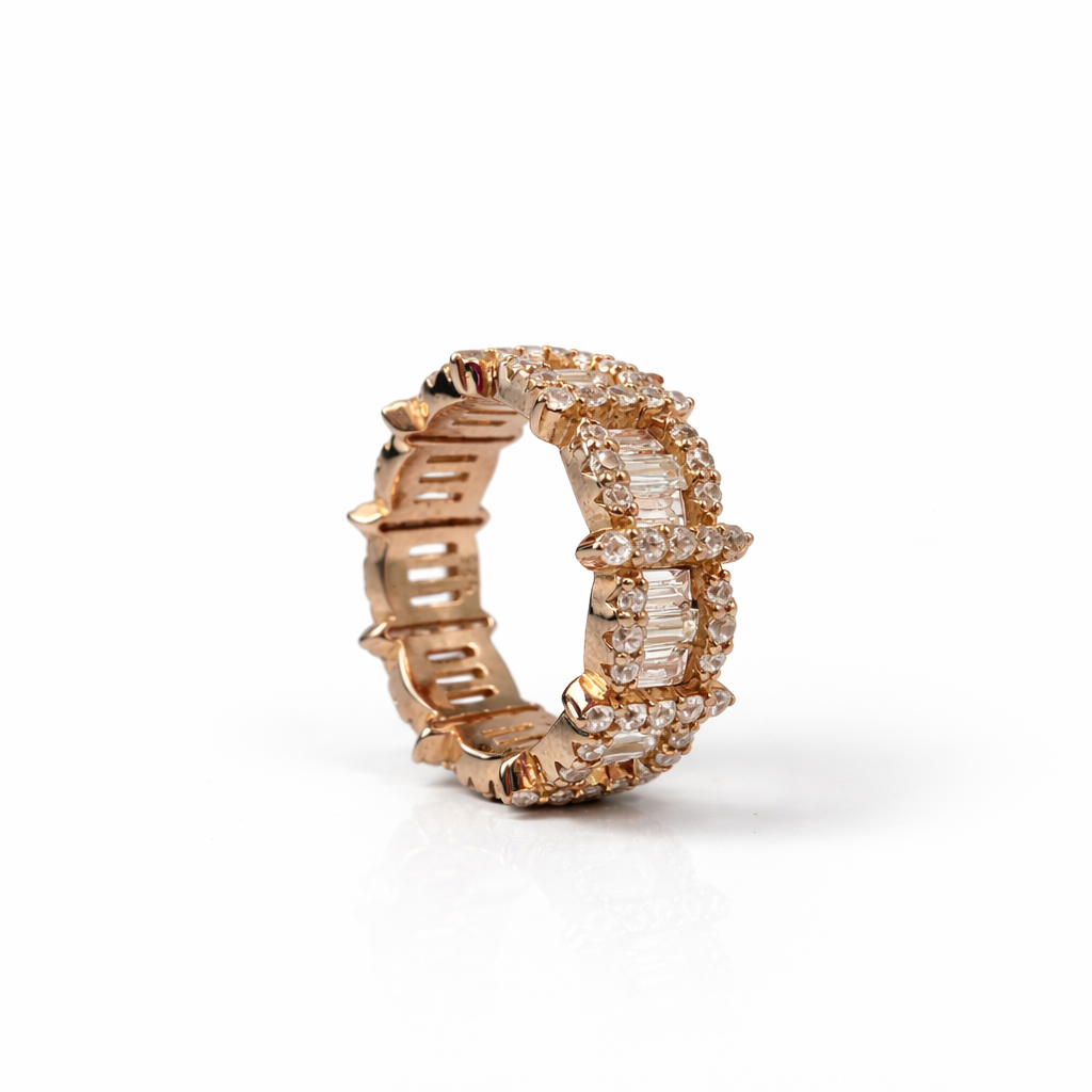 Rose Gold Baguette Eternity Ring