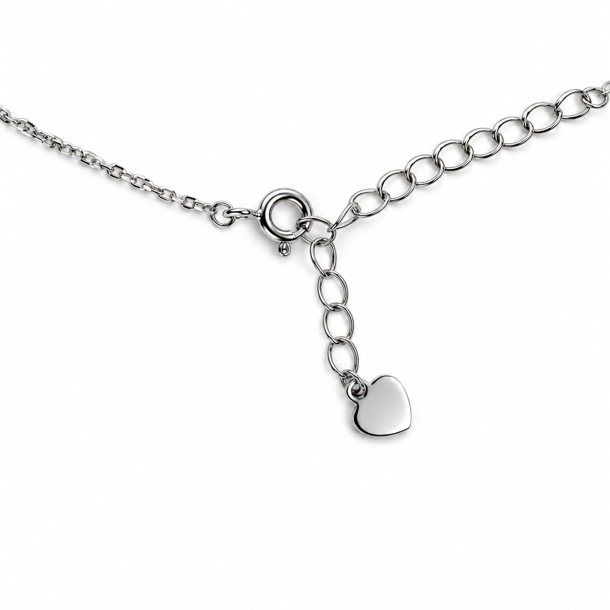 Silver Butterfly Necklace with Side Charm