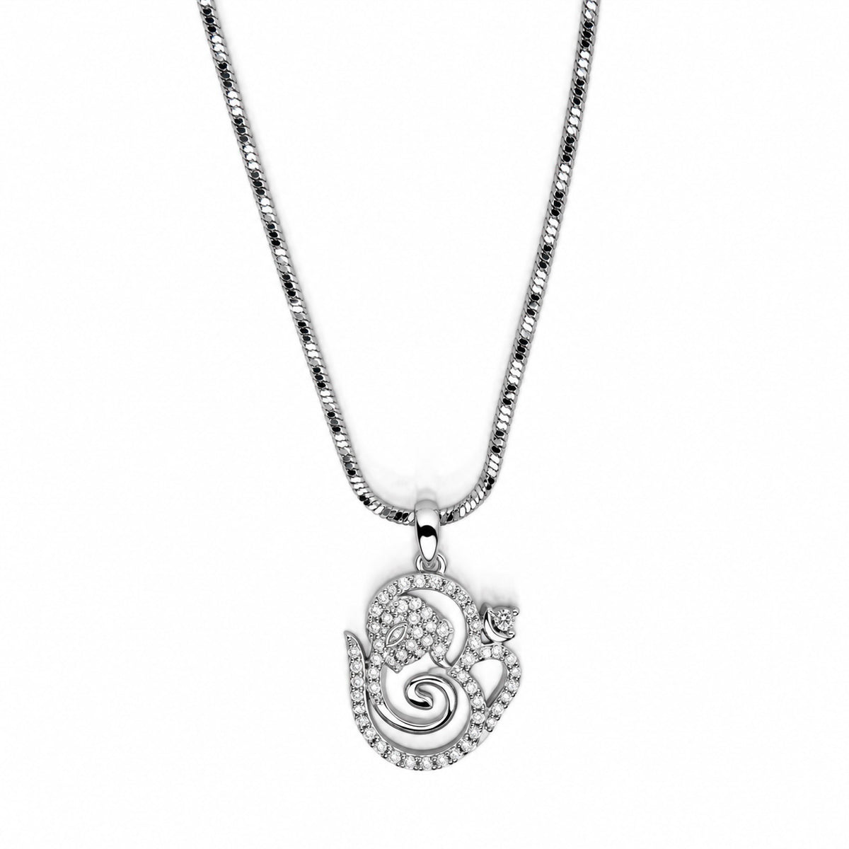 Om Ganesha stone studded Pendant Necklace