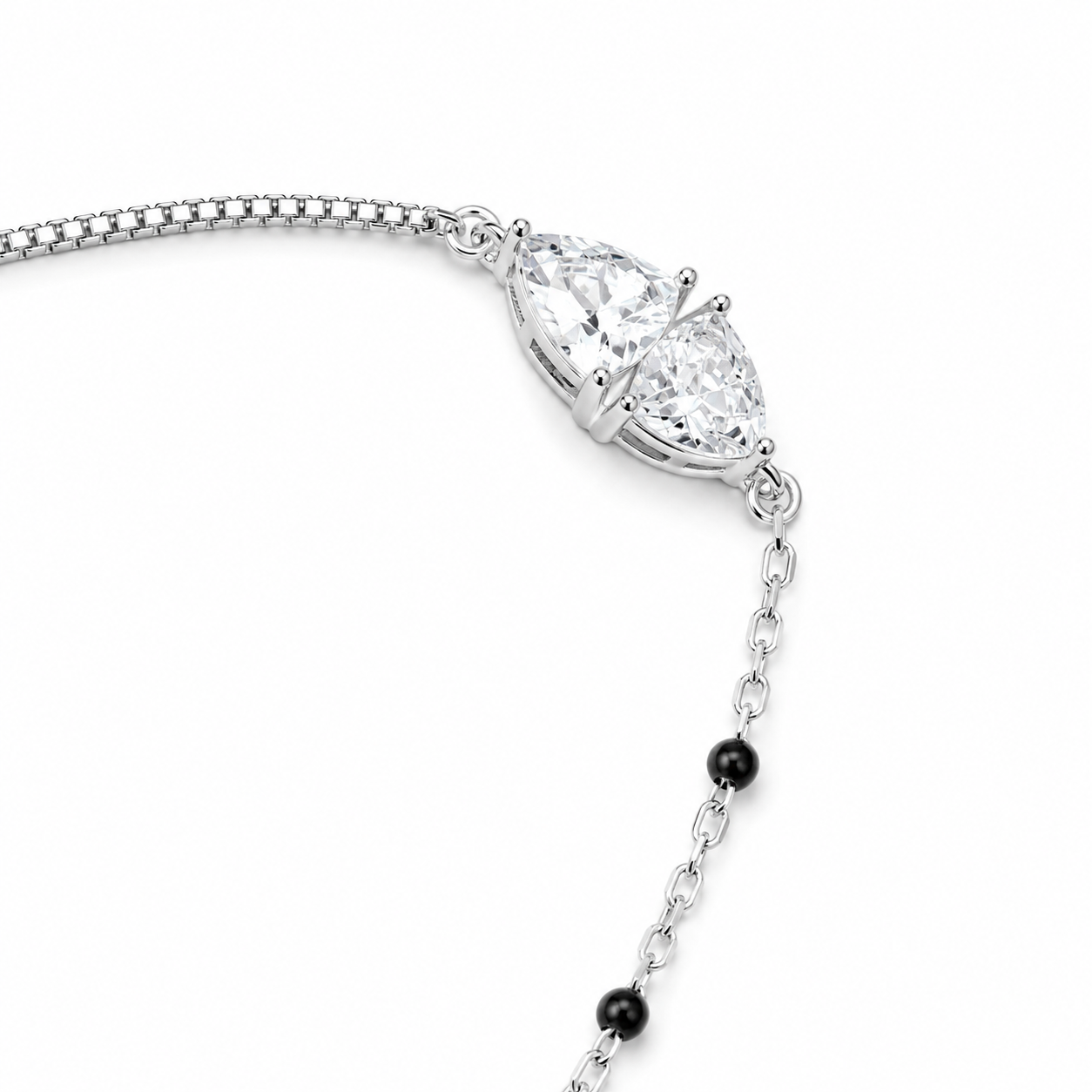 Solitaire Elegance Silver Bracelet