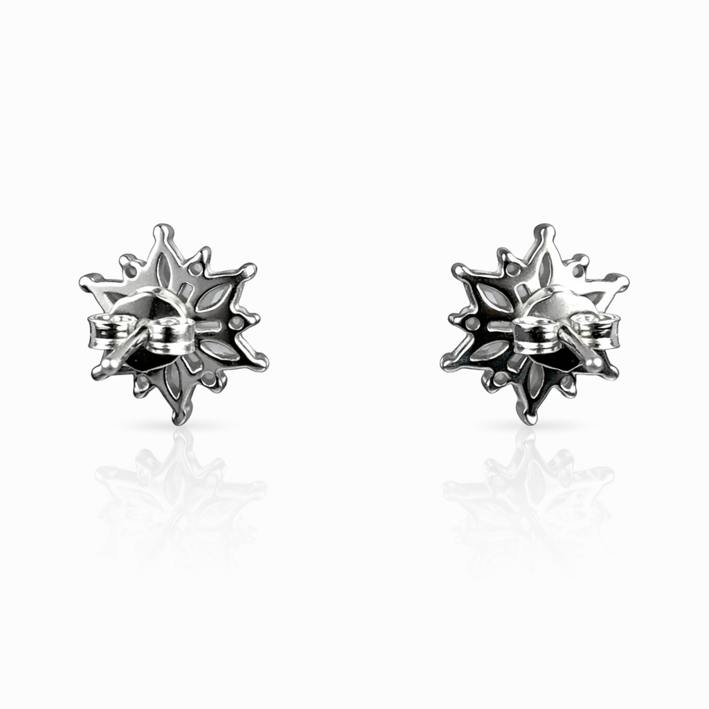 Sparkle Silver Stud Earrings