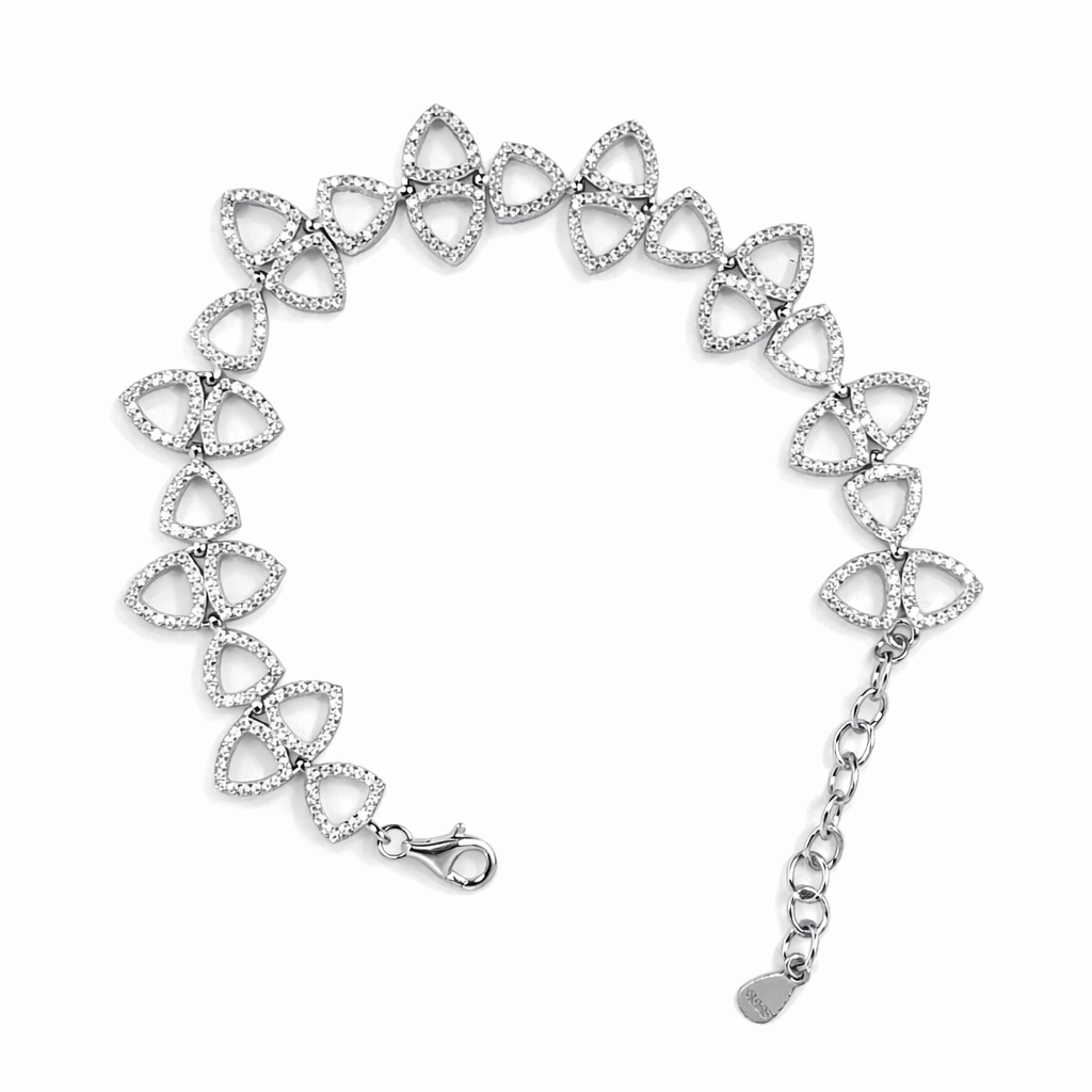 Trinity Petal Silver Bracelet