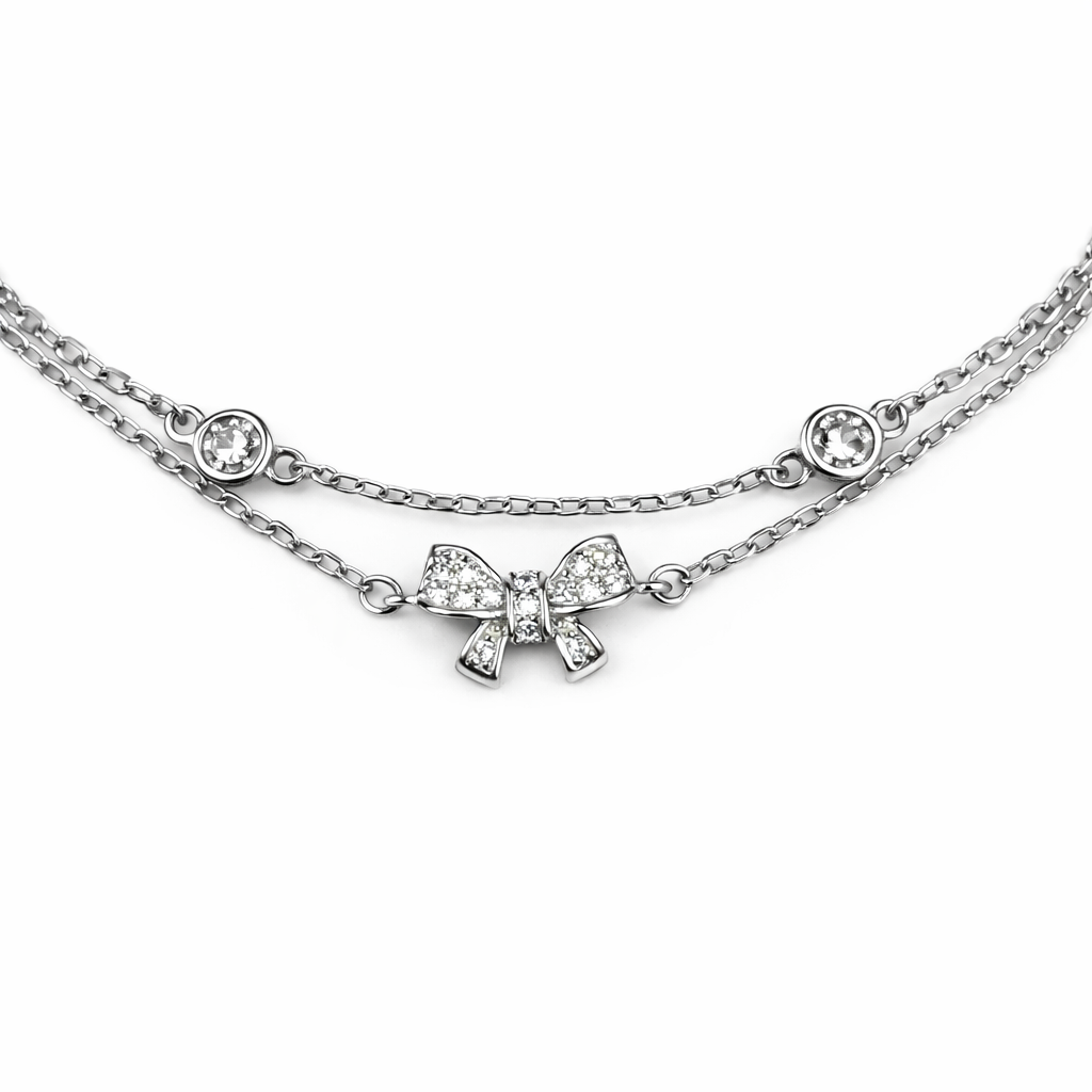 Petite Bow Silver Bracelet