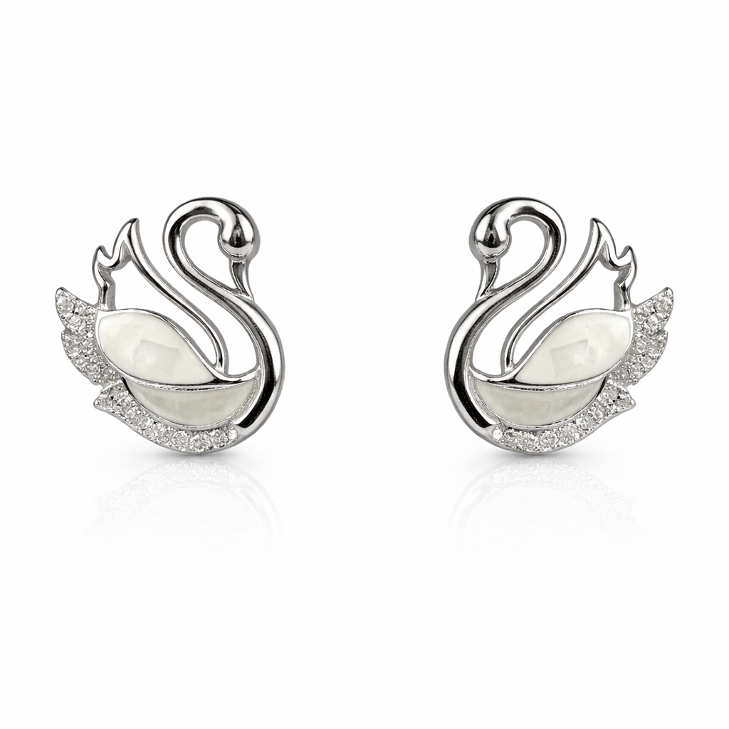 Swan Grace Silver Pendant Set