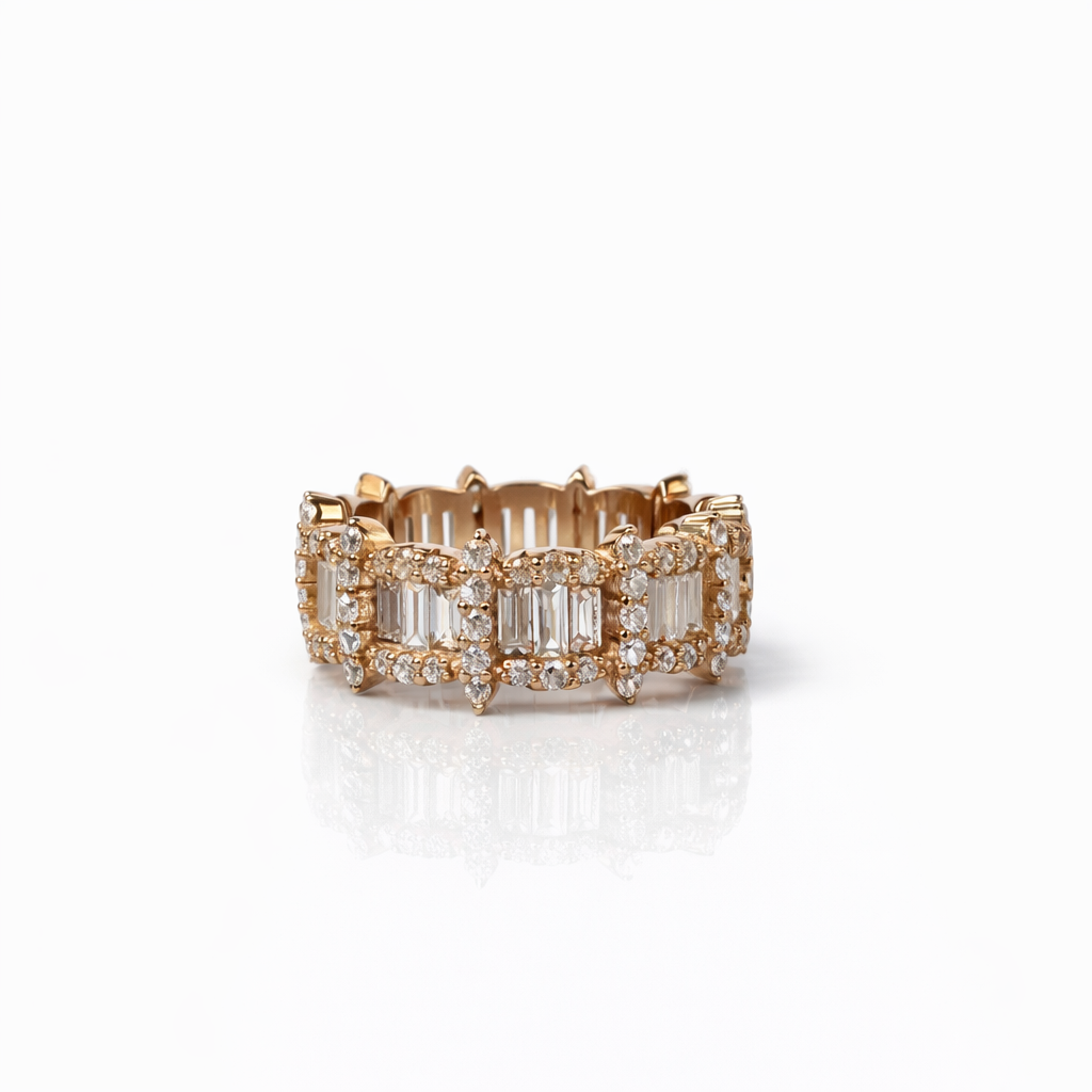 Rose Gold Baguette Eternity Ring