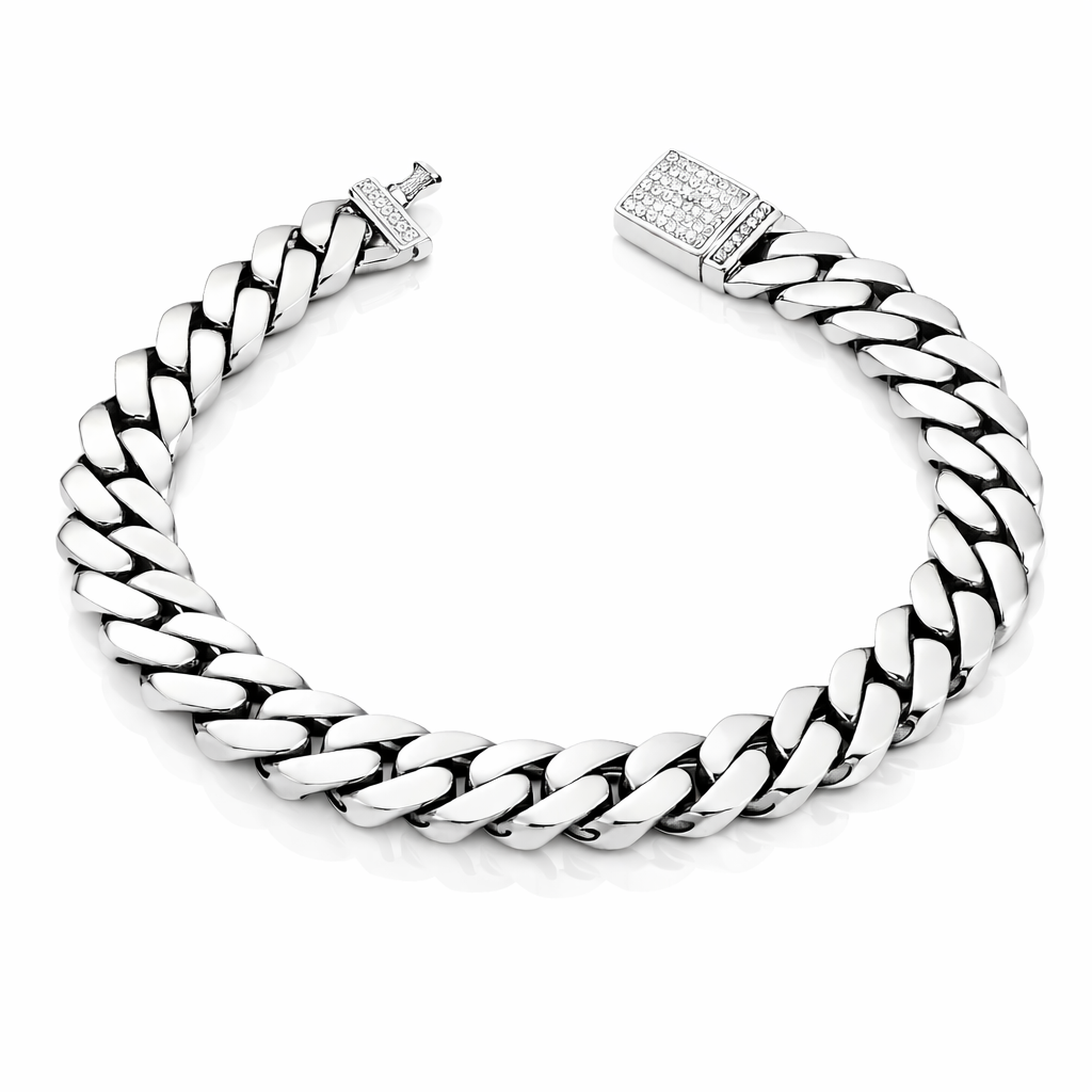 Titan Curb Silver Bracelet