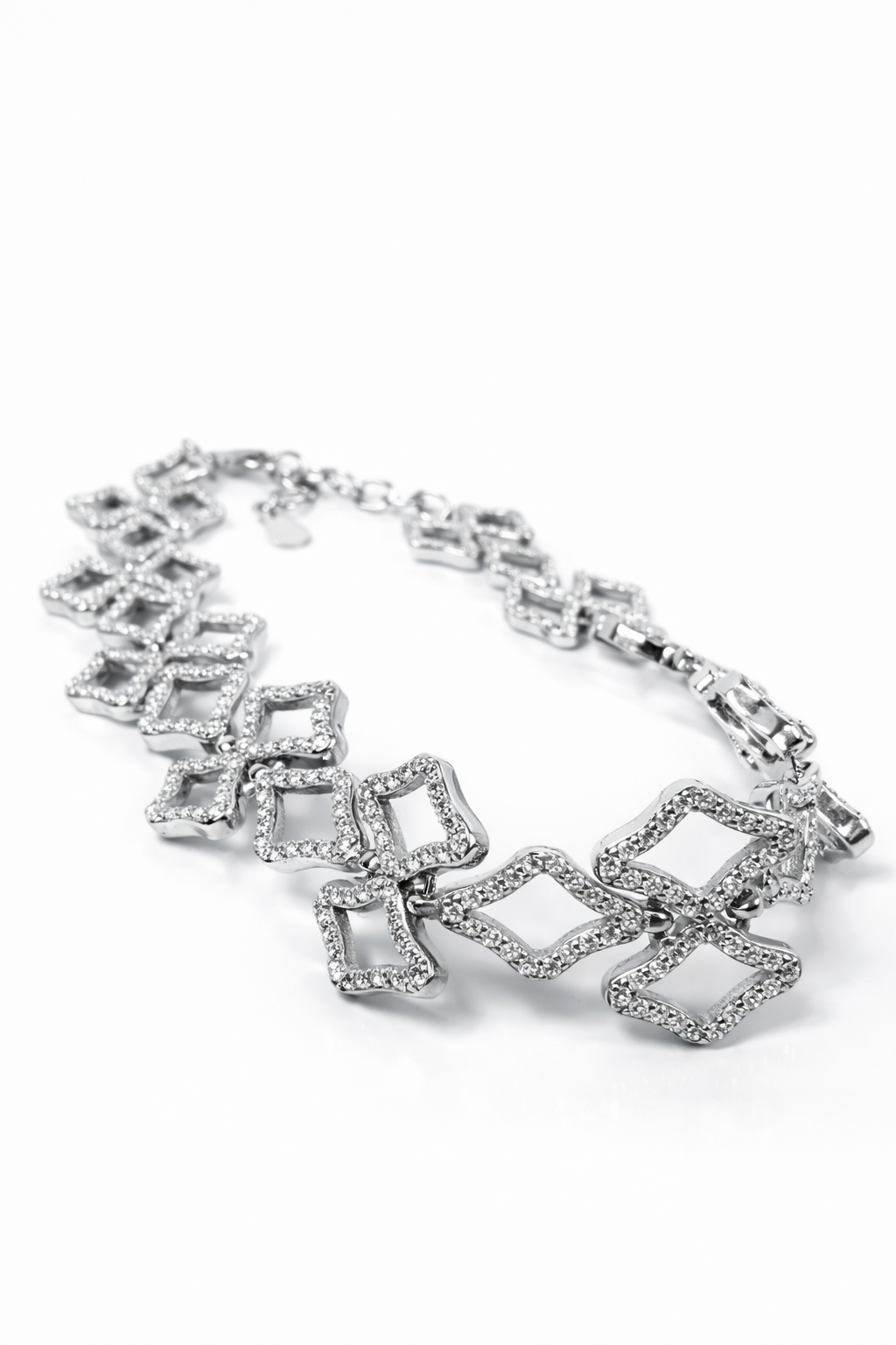 Lattice Bloom Silver Bracelet