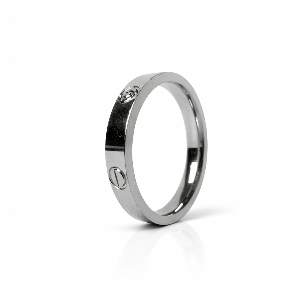 Men’s Minimal Silver Band Ring