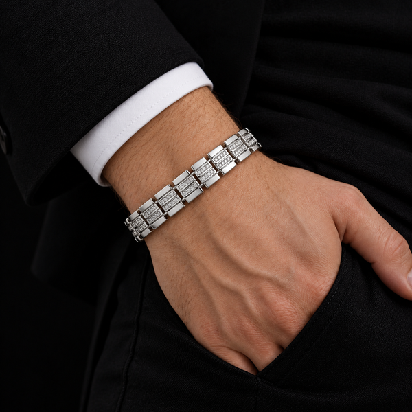 Atlas Link Silver Bracelet