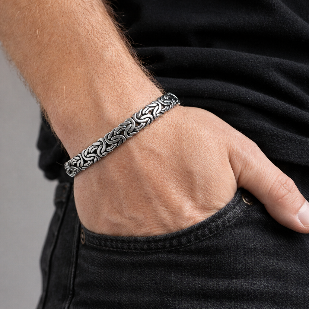 Helix Weave Silver Bracelet