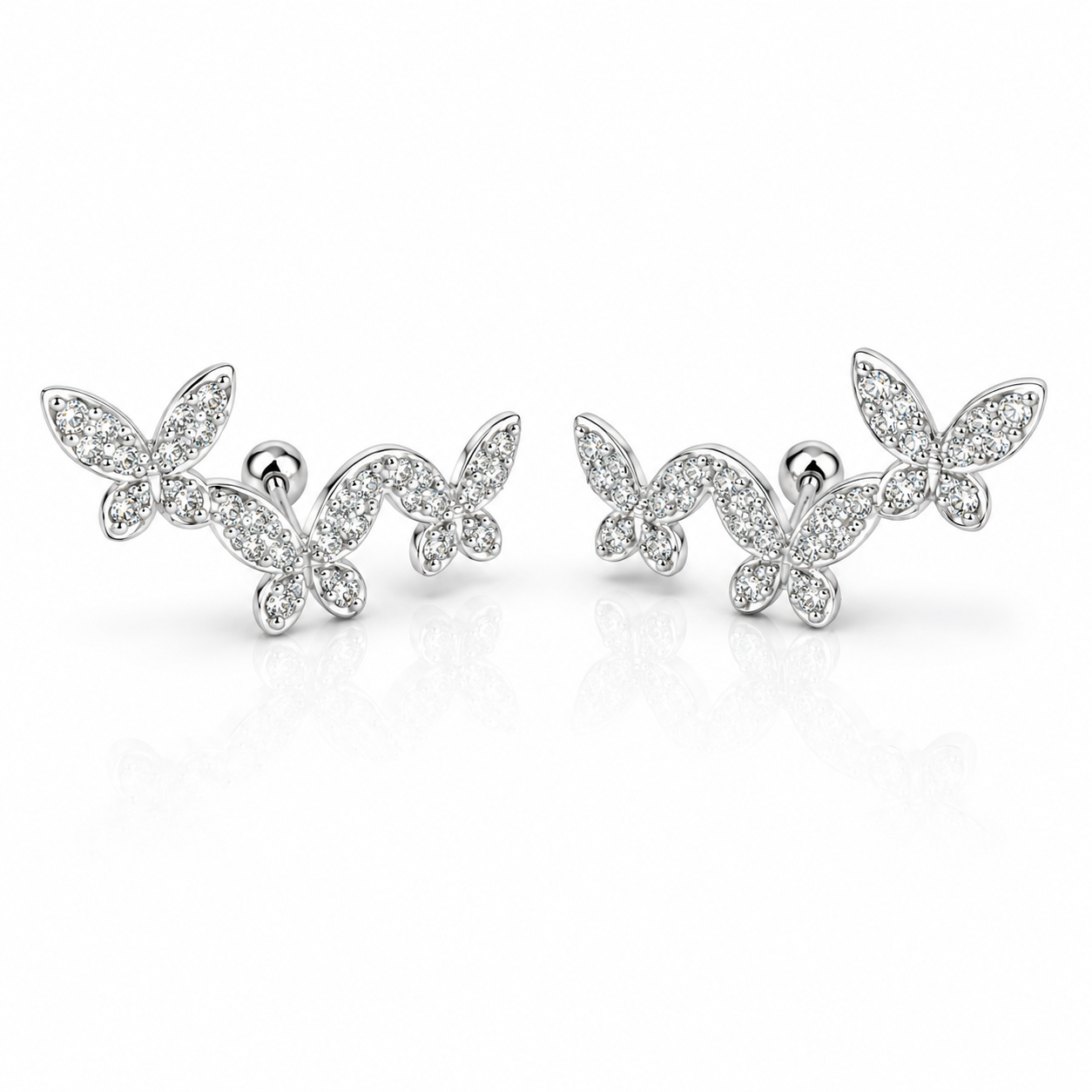 Butterfly Trail Ear Climber Earrings