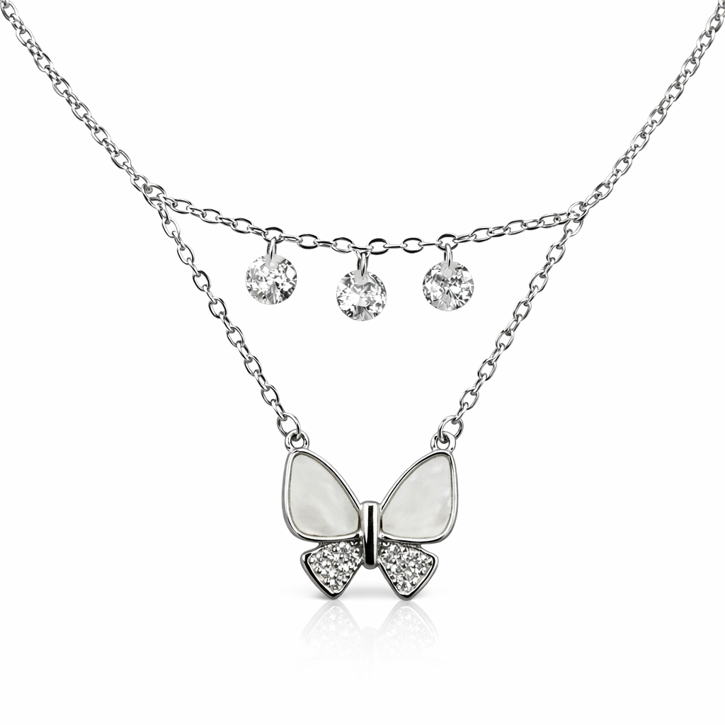 Butterfly Charm Pendant Set