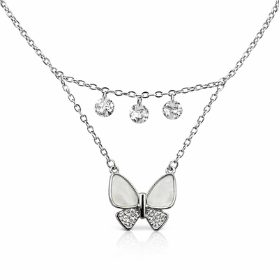 Butterfly Charm Pendant Set