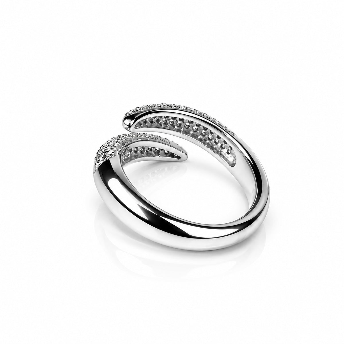 Pavé Bypass Wrap Ring