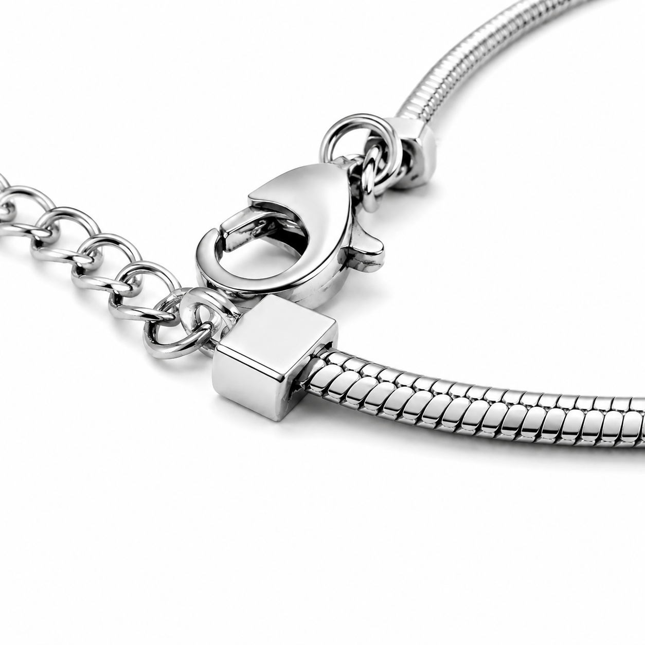 Classic Snake Chain Silver Anklet