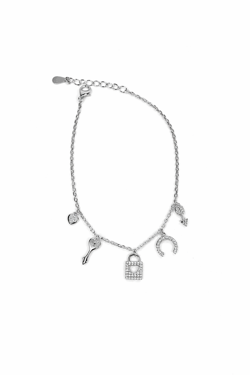 Charm Locks Silver Bracelet