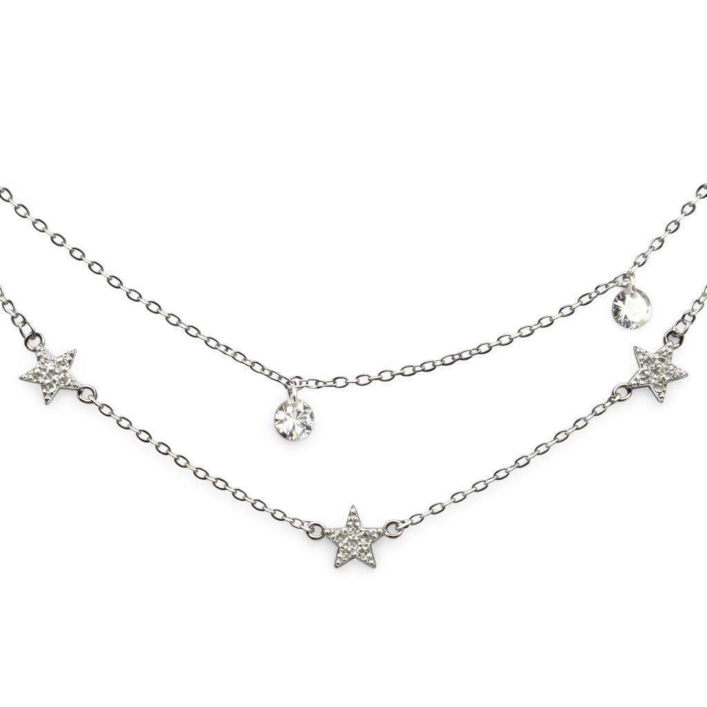 Star Charm Silver Anklet