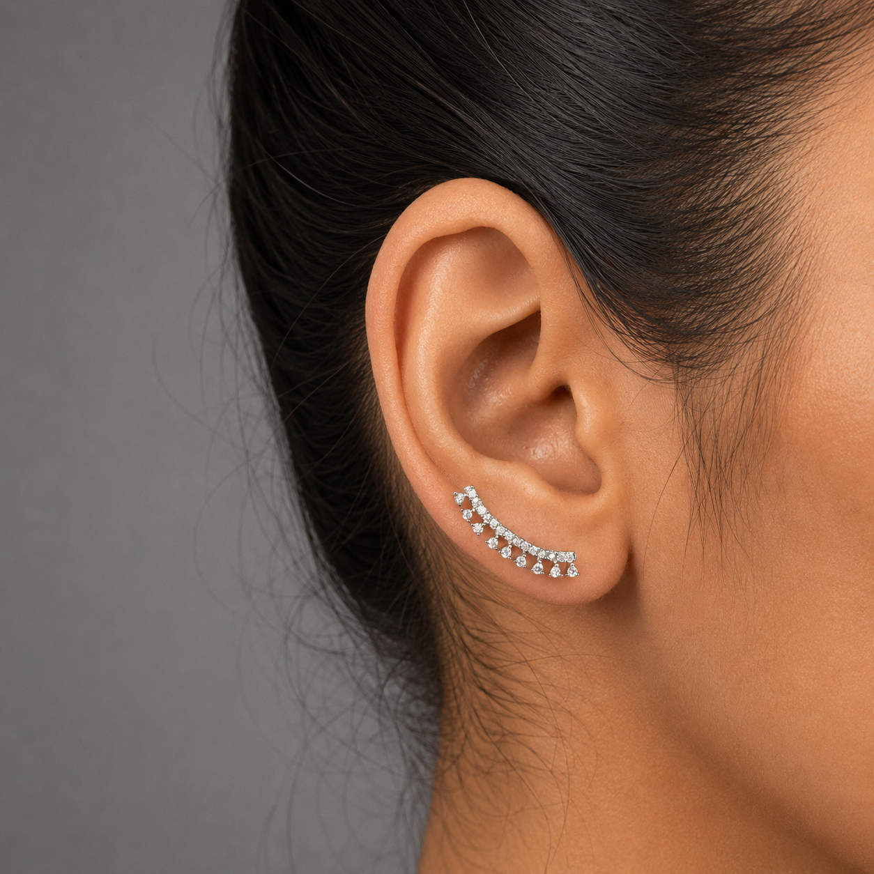 Sparkle Fringe Ear Climber