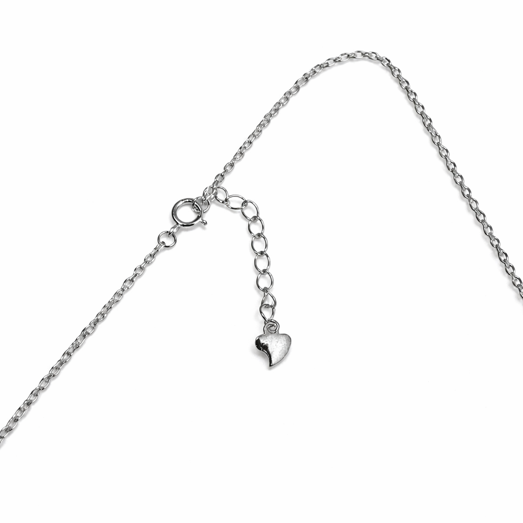 Heart Sparkle Silver Pendant Necklace