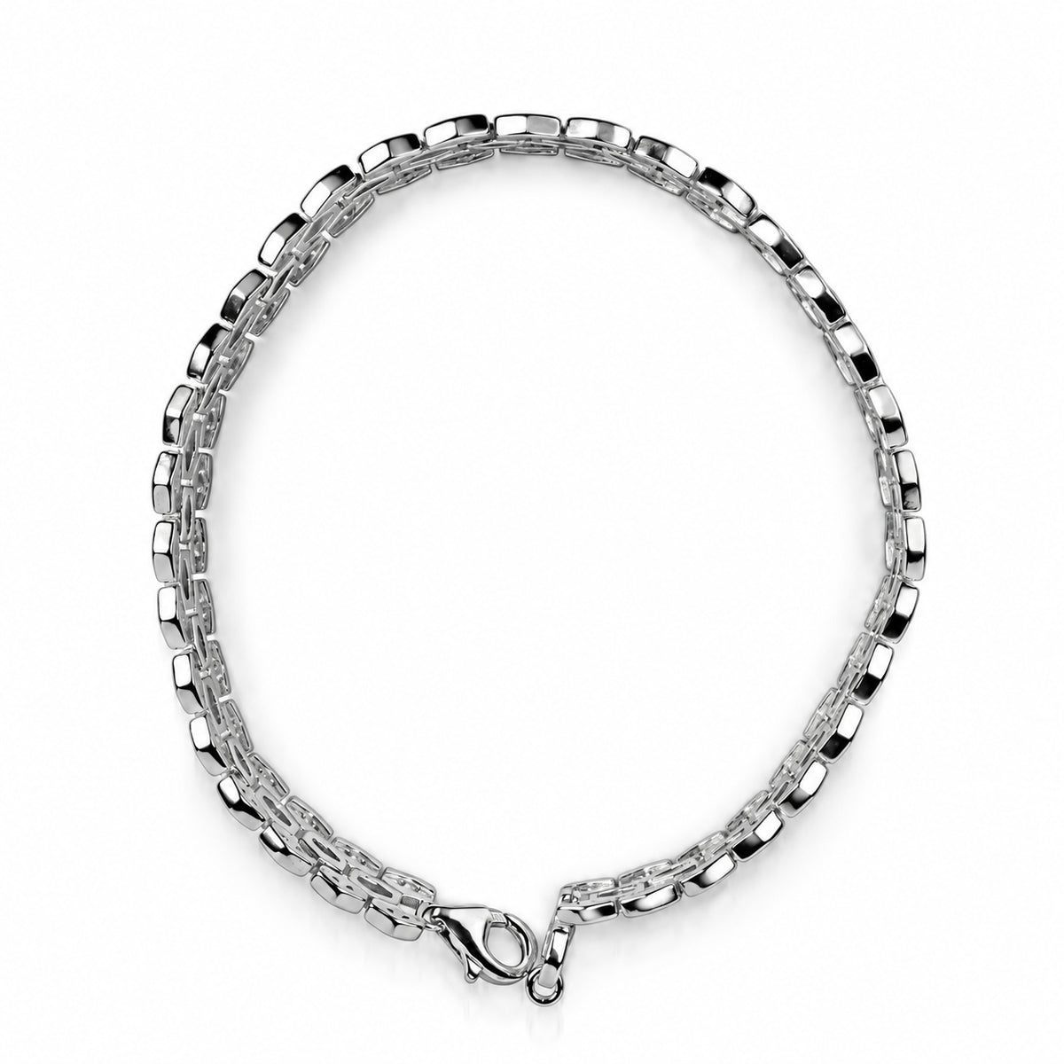 Hexagon Link Stone Bracelet