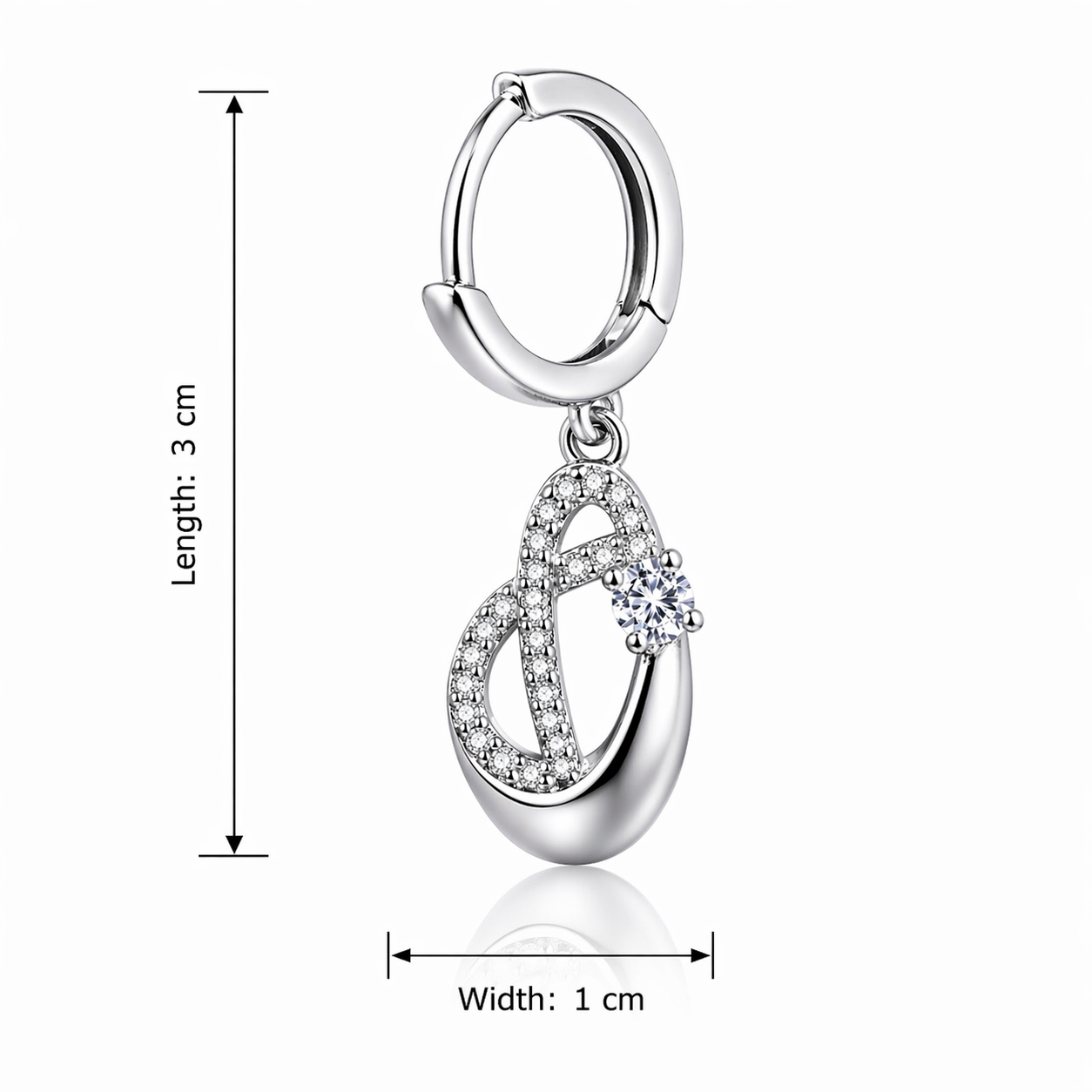 Infinity Sparkle Drop Earrings