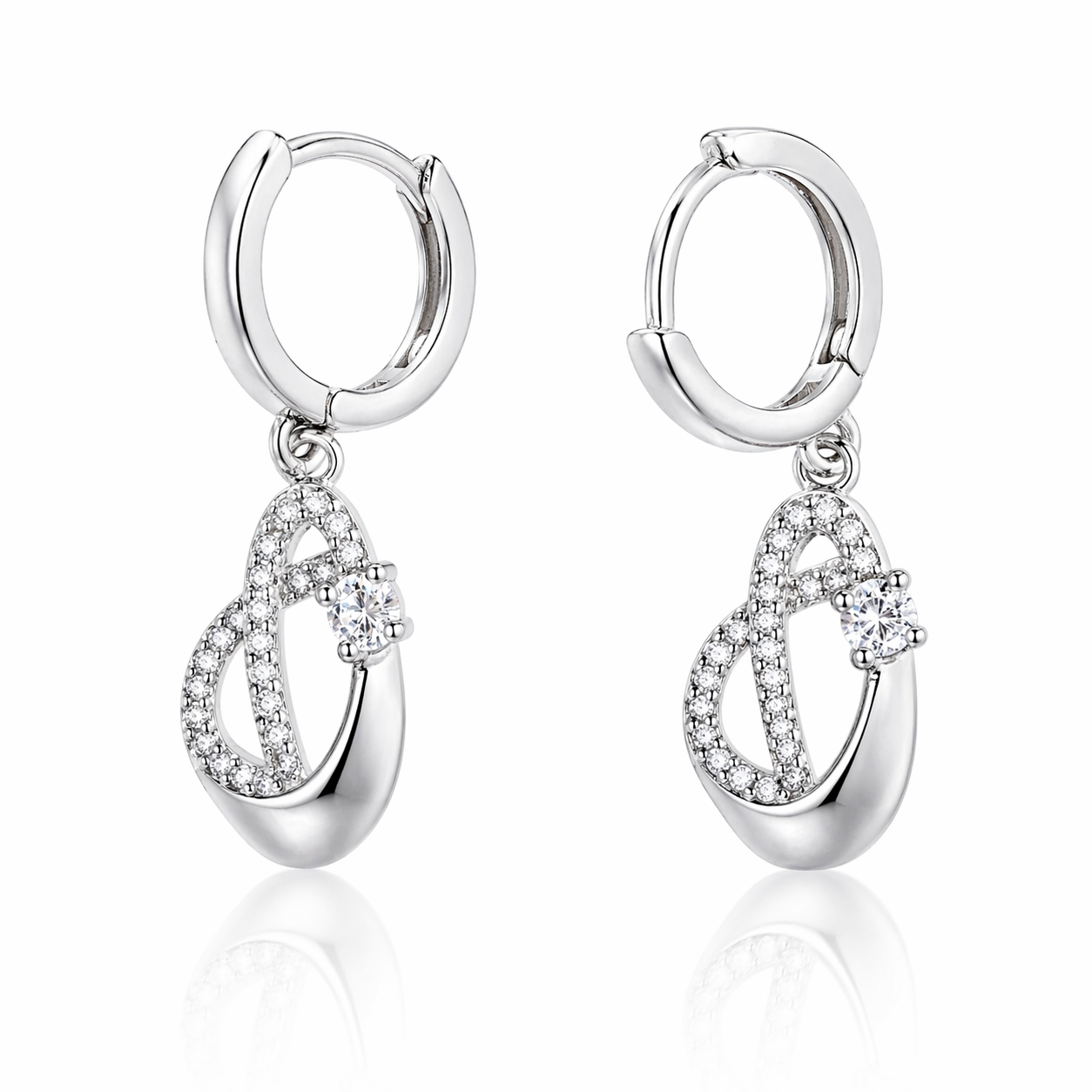 Infinity Sparkle Drop Earrings