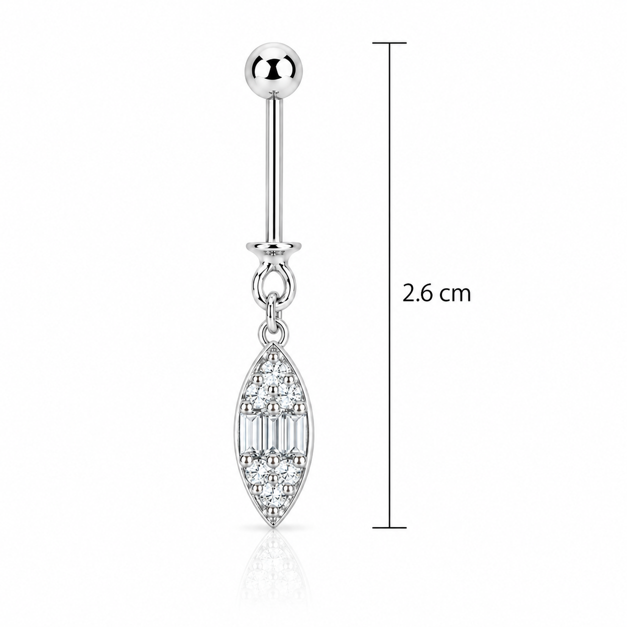 Marquise Baguette Helix Drop Earring