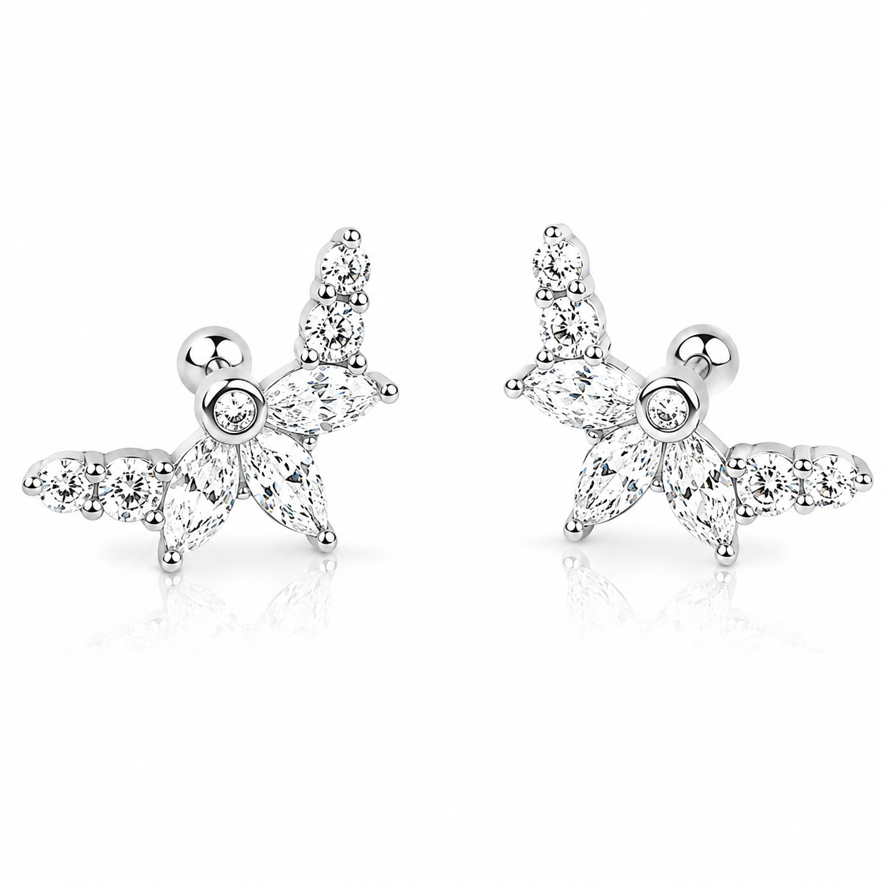 Marquise Crystal Ear Climber