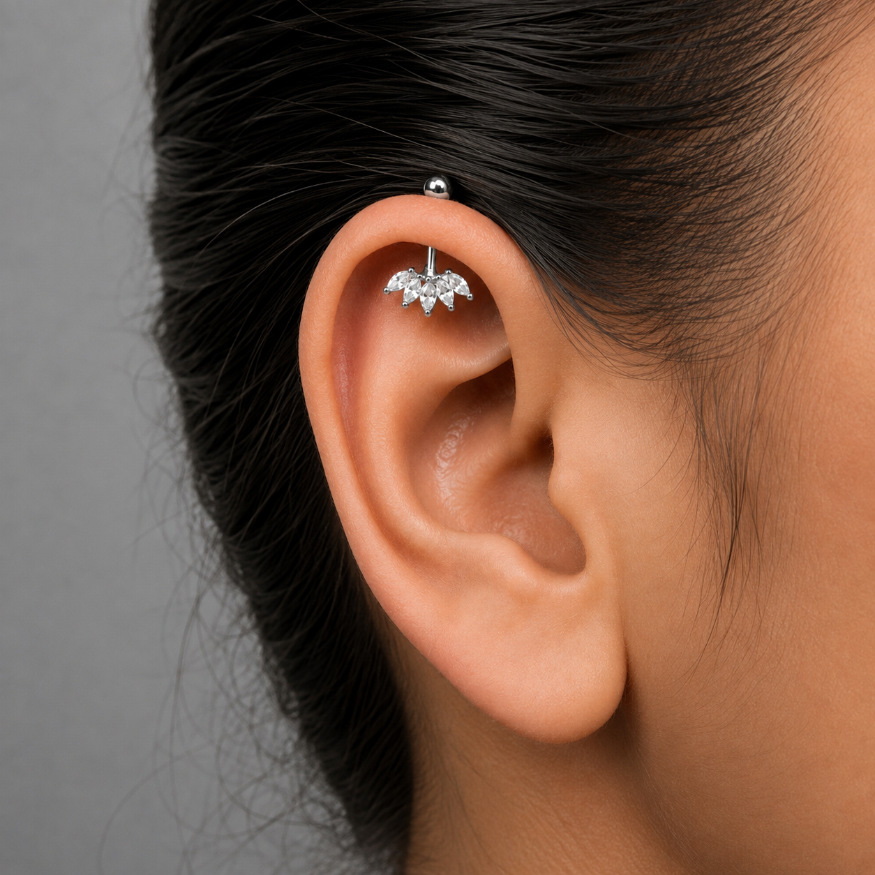 Marquise Fan Helix Earring