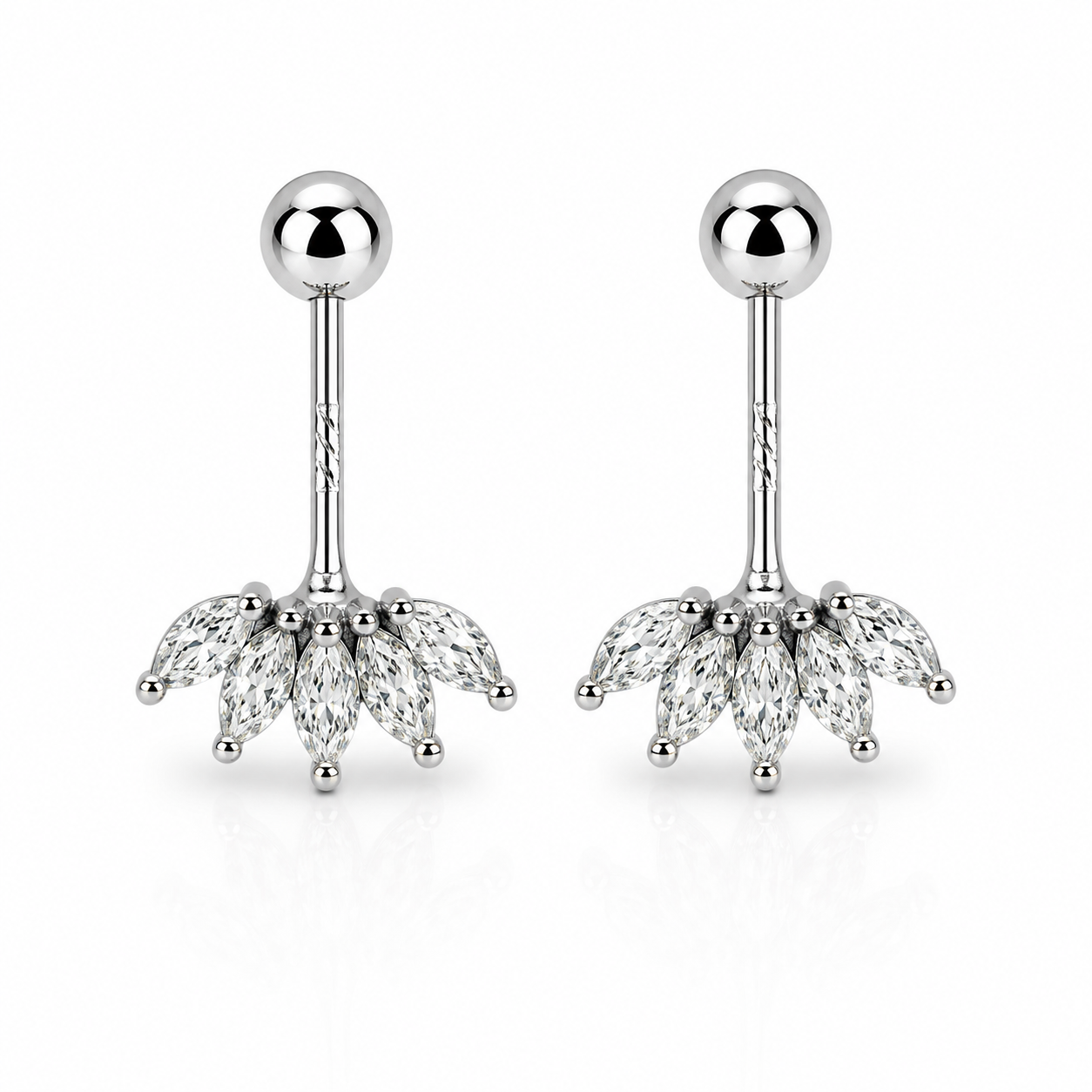Marquise Fan Helix Earring