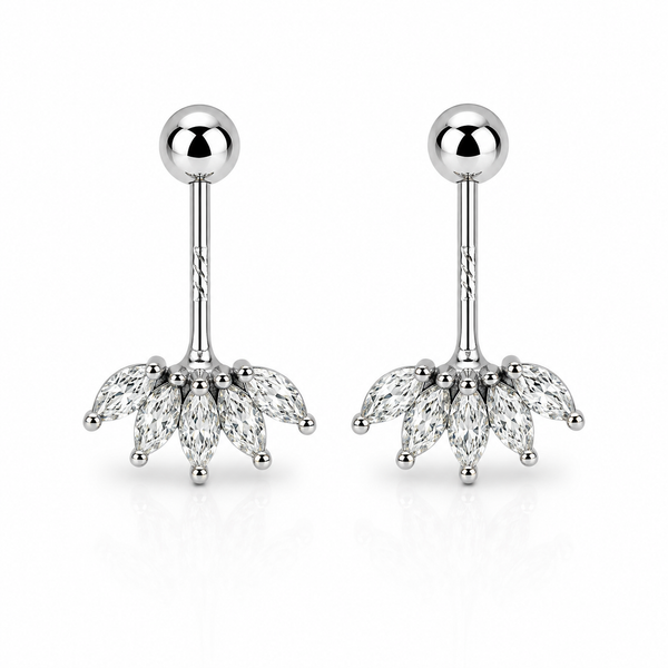 Marquise Fan Helix Earring