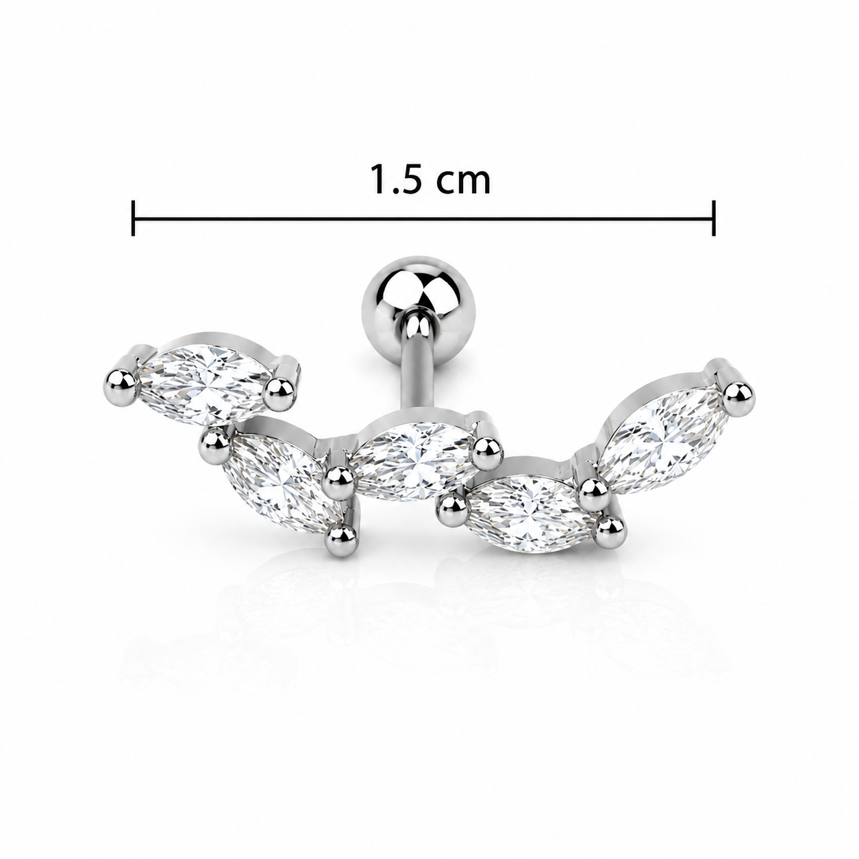 Marquise Leaf Climber Earrings