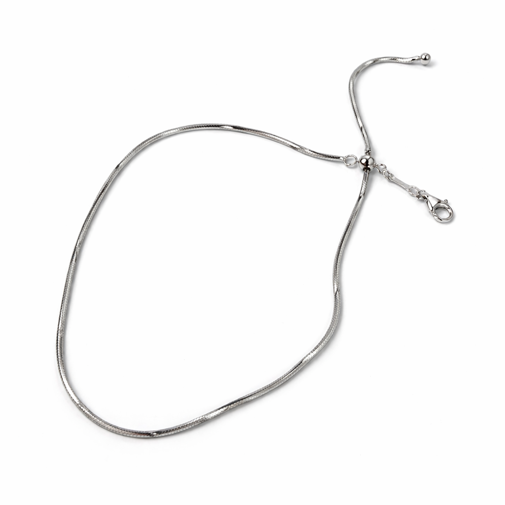 Minimal Adjustable Snake Chain Anklet