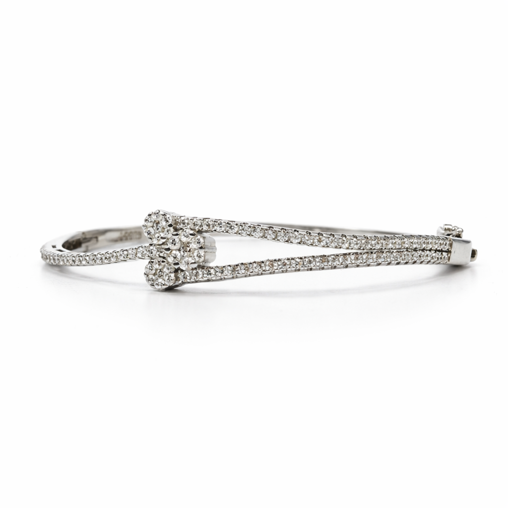 Open Cuff Silver Bracelet