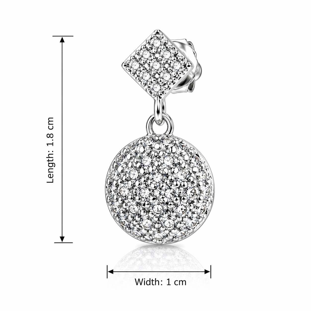 Pavé Disc Drop Earrings