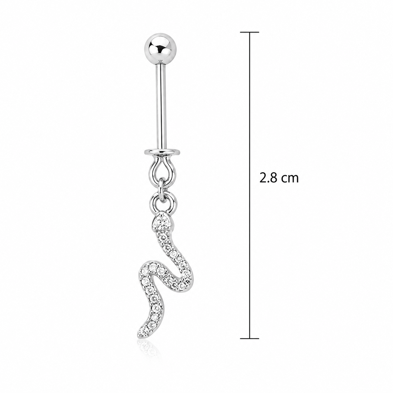 Serpent Helix Drop Earring