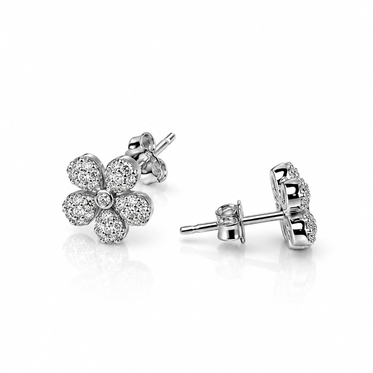 Pavé Blossom Pendant & Earrings Set