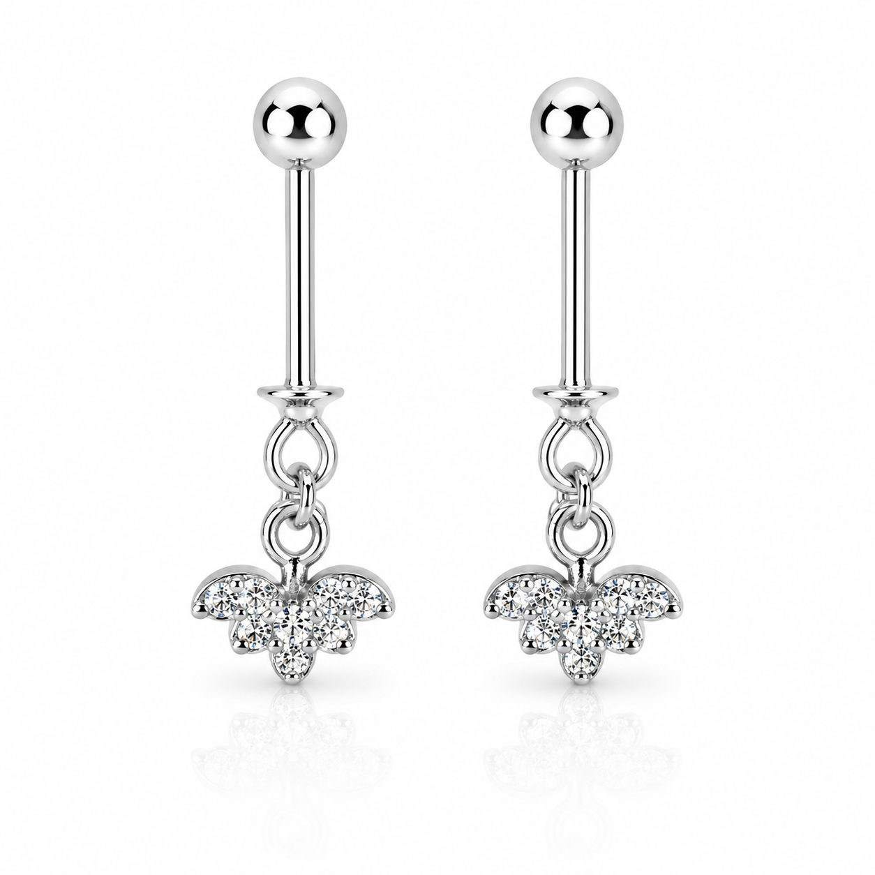 Petite Floral Helix Drop Earring