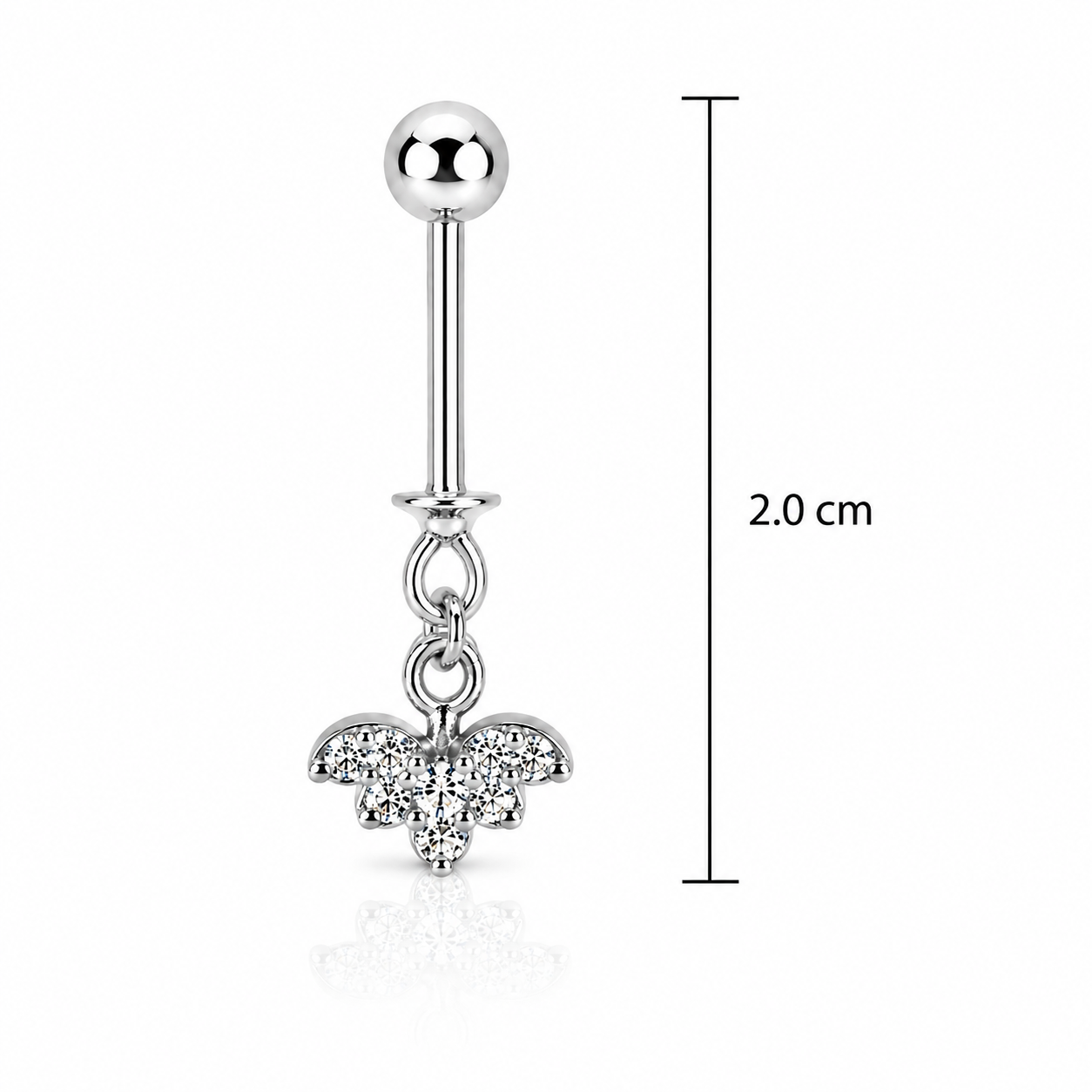 Petite Floral Helix Drop Earring